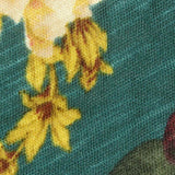 Yellow Floral Jersey Knit, Cotton-Modal — texture
