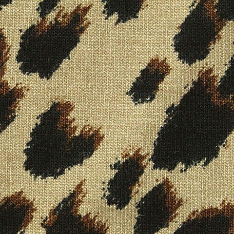 Brown Leopard Jersey Knit, Viscose