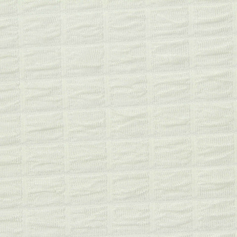 Jacquard Polyester Stretch Interlock Knit Fabric, 250 gsm, 165 cm — White