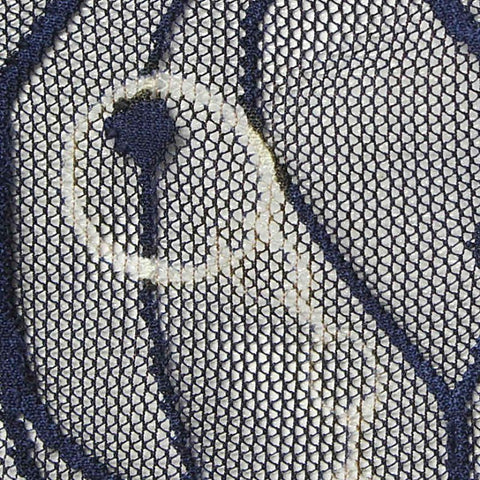 Dark Blue Lines Lace, Polyester