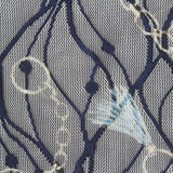 Dark Blue Lines Lace, Polyester