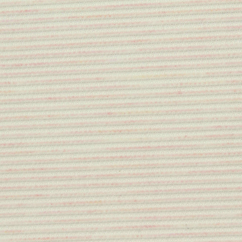 Light Pink Horizontal-Stripe Knit, Polyester, 270 gsm
