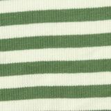 Green Horizontal-Stripe Rib Knit, Cotton