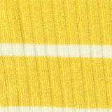 Yellow Horizontal-Stripe Rib Knit, Viscose — texture