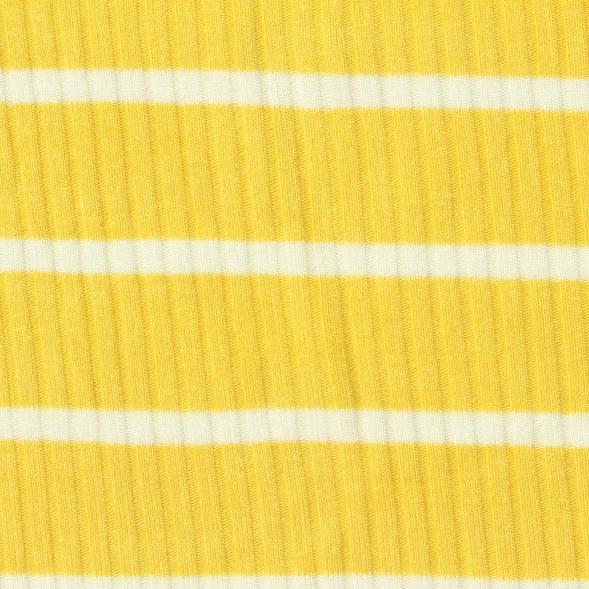 Yellow Horizontal-Stripe Rib Knit, Viscose
