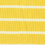 Yellow Horizontal-Stripe Rib Knit, Viscose