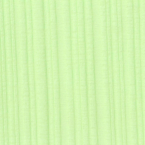 Polyester Stretch Rib Knit Fabric, 120 gsm, 130 cm — Green