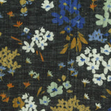 White Scattered-Floral Rib Knit, Polyester