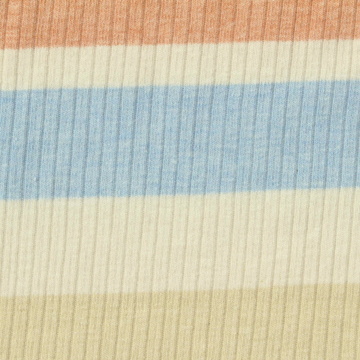 Orange Horizontal-Stripe Knit, Poly-Cotton, 280 gsm