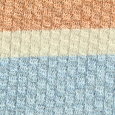 Orange Horizontal-Stripe Knit, Poly-Cotton, 280 gsm