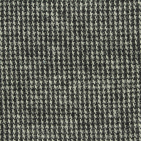 Black Houndstooth Jacquard, Poly-Cotton, 255 gsm