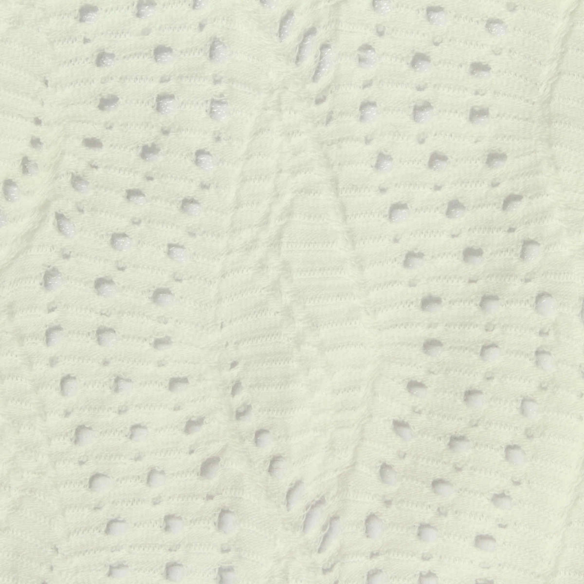 Cream Eyelet Jacquard, Cotton-Poly