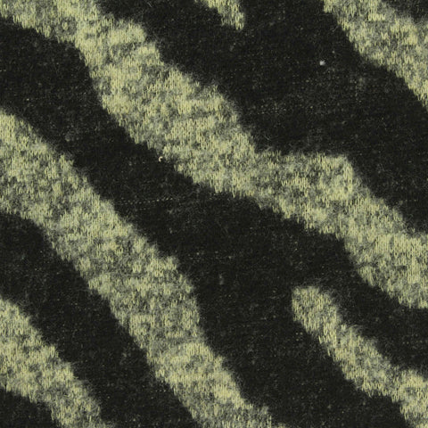 Black Zebra Interlock Knit, Polyester