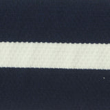 Navy Horizontal-Stripe Interlock Knit, Poly-Viscose