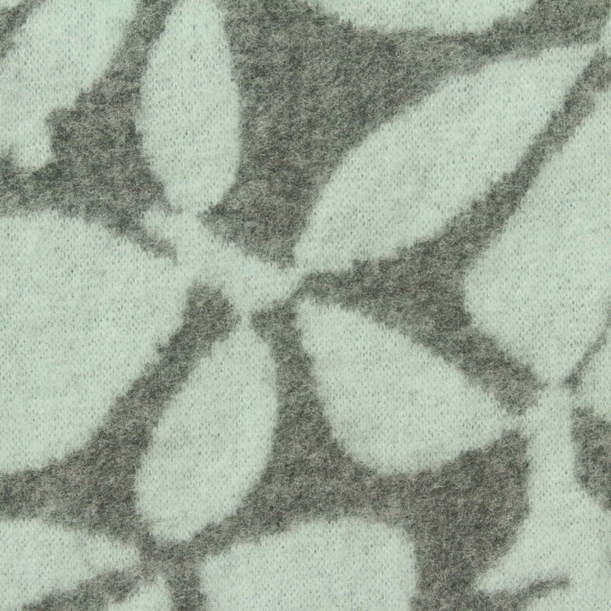 Light Green Abstract Interlock Knit, Polyester