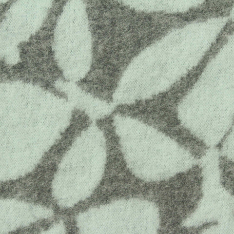 Light Green Abstract Interlock Knit, Polyester