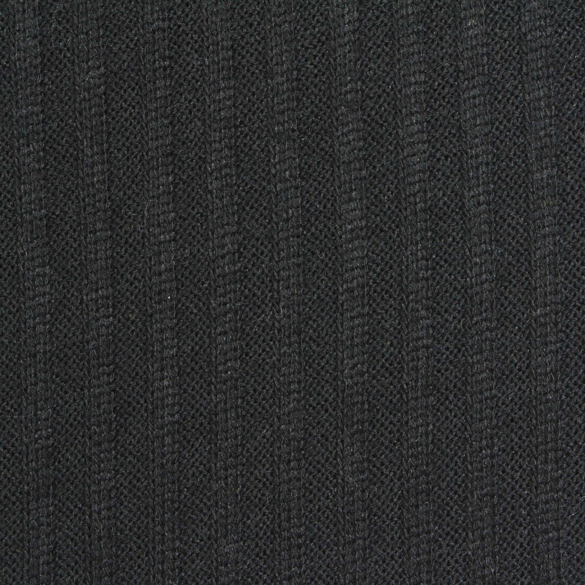Polyester Stretch Rib Knit Fabric, 230 gsm, 160 cm — Black
