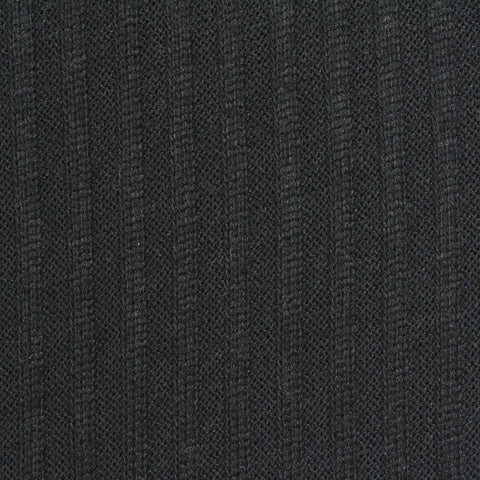 Polyester Stretch Rib Knit Fabric, 230 gsm, 160 cm — Black