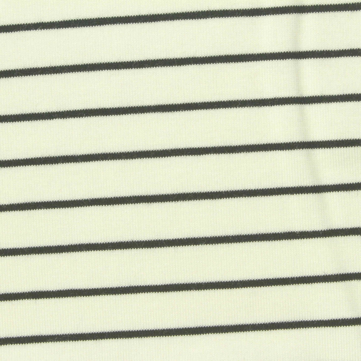 Dark Grey Horizontal-Stripe Jersey Knit, Modal-Cotton