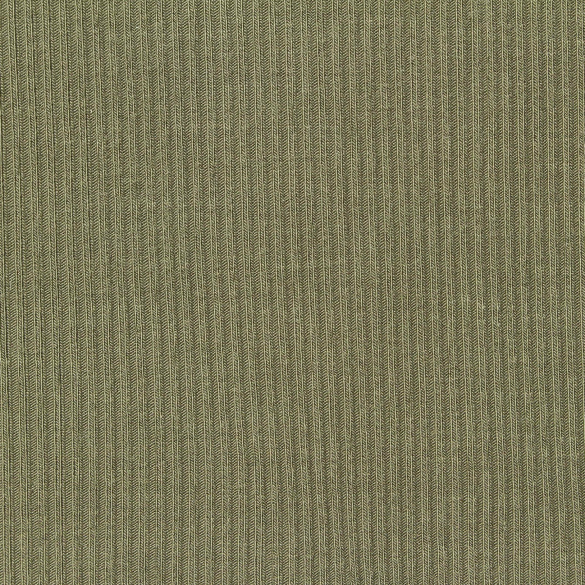 Olive Vertical-Chevron Rib Knit, Viscose