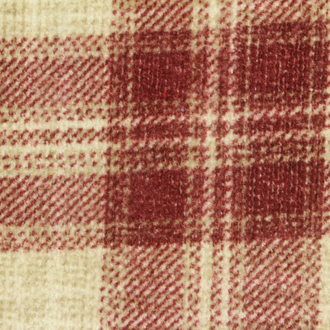 Red Plaid Chenille, Polyester