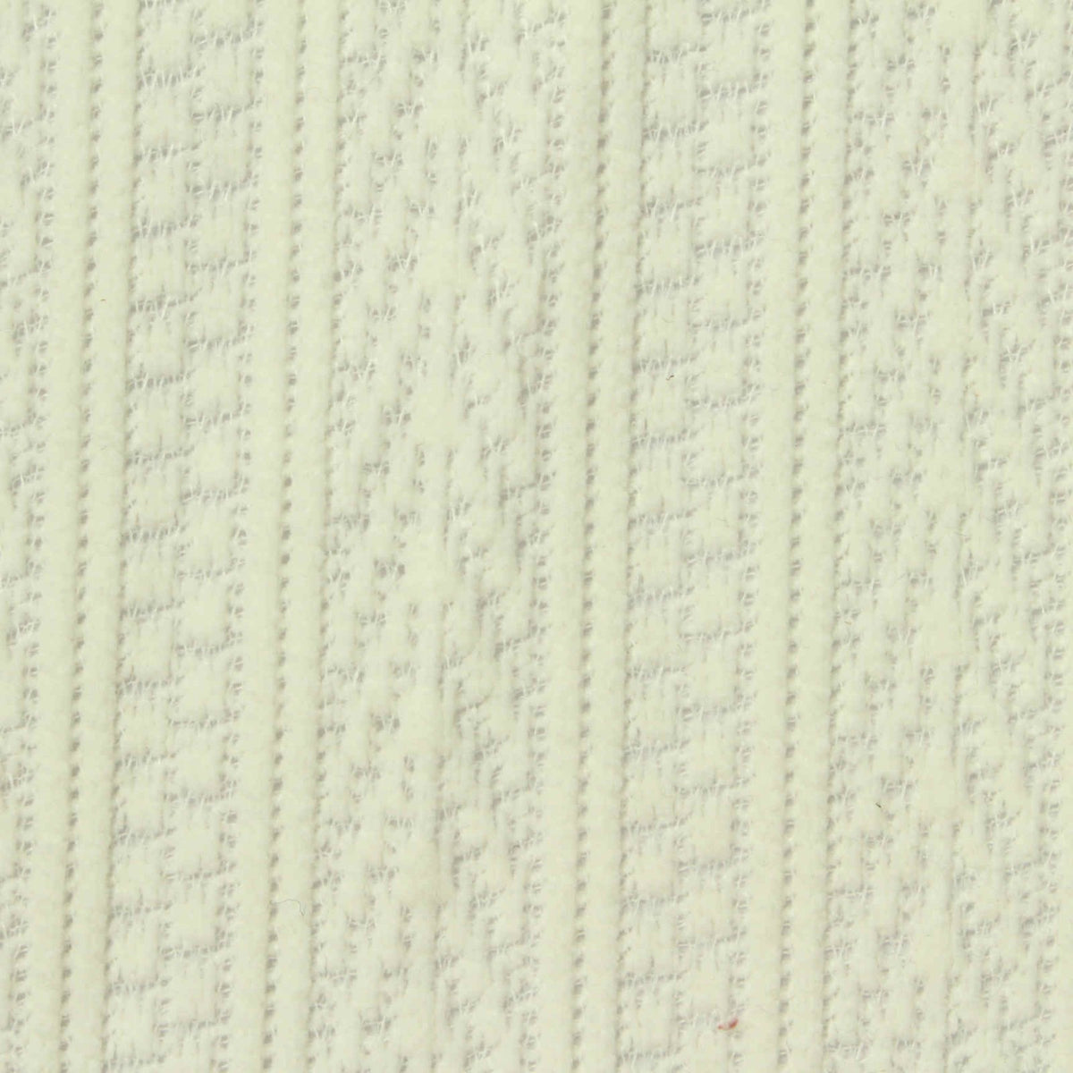 Off-White Vertical-Stripe Chenille, Polyester