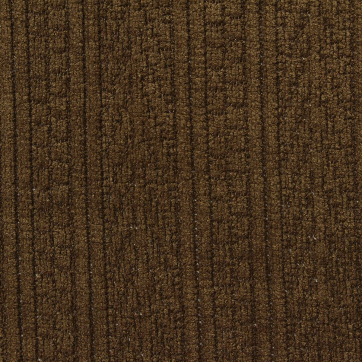 Striped Polyester Stretch Chenille Fabric, 280 gsm, 160 cm — Brown