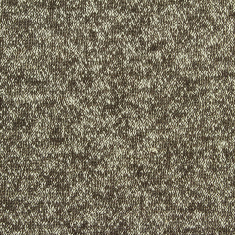 Dark Brown Marl French Terry, Cotton-Poly, 260 gsm