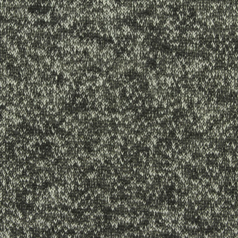 Black Marl French Terry, Cotton-Poly, 260 gsm