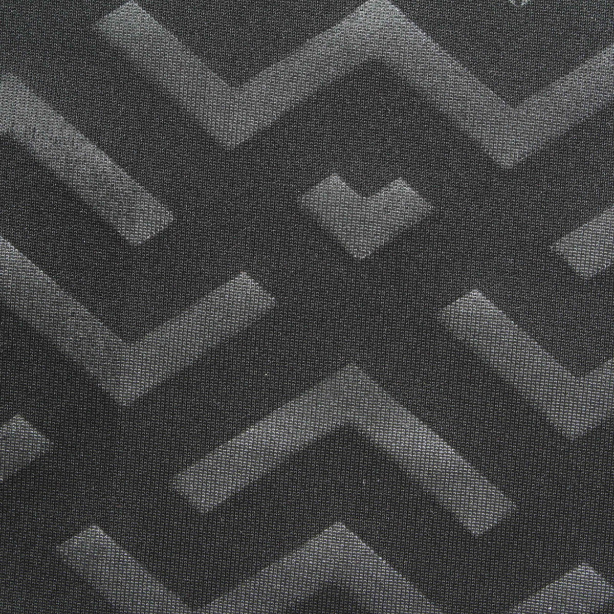 Dark Grey Geometric-Chevron Scuba Knit, Polyester