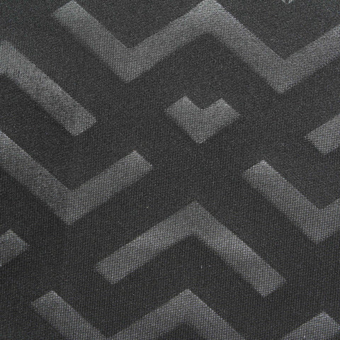 Dark Grey Geometric-Chevron Scuba Knit, Polyester
