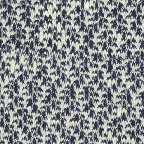 Navy Geometric Chunky Knit, Poly-Viscose, 180 gsm