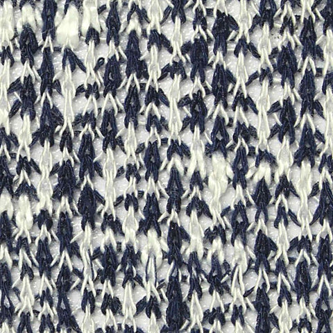 Navy Geometric Chunky Knit, Poly-Viscose, 180 gsm