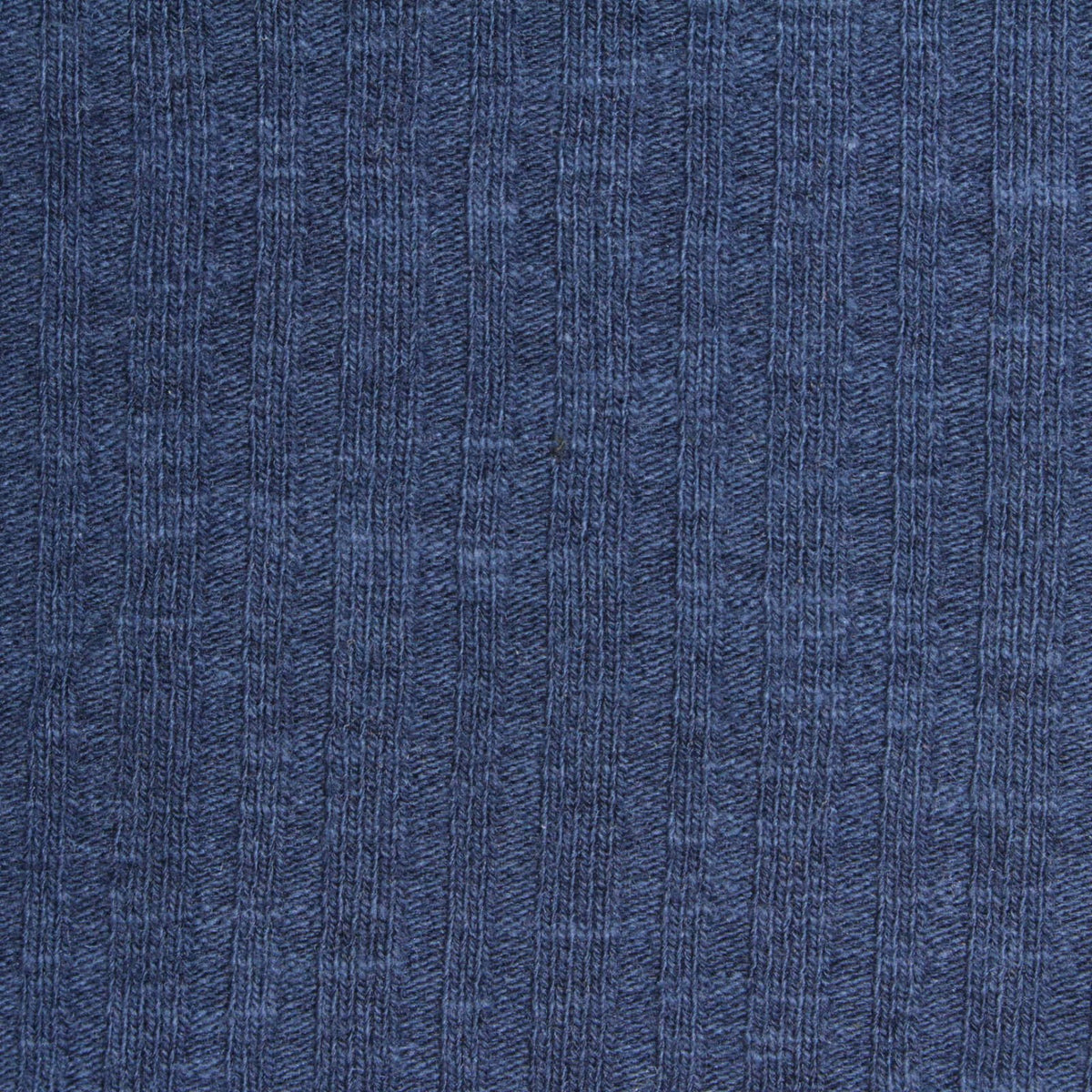 Blue Marl Rib Knit, Poly-Cotton, 260 gsm
