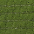 Green Textured-Grid Interlock Knit, Cotton-Poly