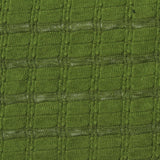 Green Textured-Grid Interlock Knit, Cotton-Poly