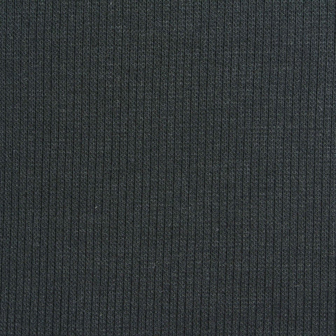 Polyester Viscose Stretch Rib Knit Fabric, 290 gsm, 125 cm — Grey
