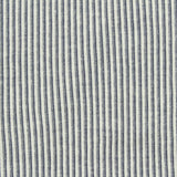 Blue Vertical-Stripe Crepe, Cotton-Poly