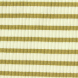 Off-White Horizontal-Stripe Knit, Cotton-Poly