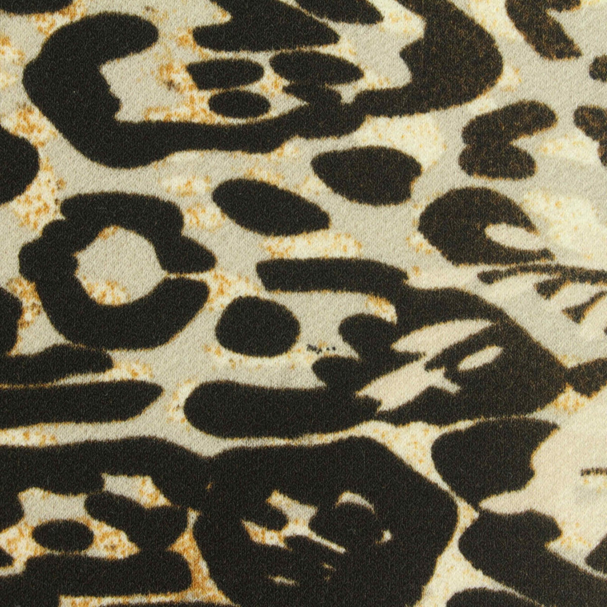 Black Leopard Knit, Polyester, 215 gsm