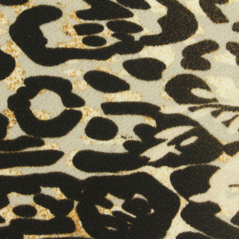 Black Leopard Knit, Polyester, 215 gsm