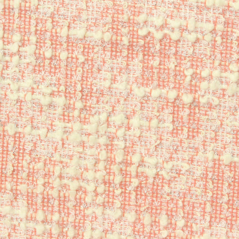Cream Textured Bouclé, Poly-Cotton, 190 gsm