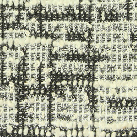Black Abstract Bouclé, Poly-Cotton