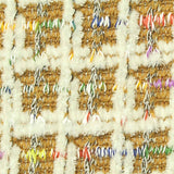 Off-White Grid Bouclé, Polyester — texture