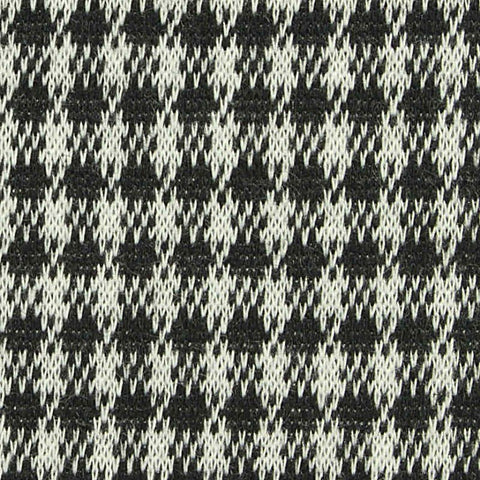 Black Houndstooth Jersey Knit, Polyester, 260 gsm