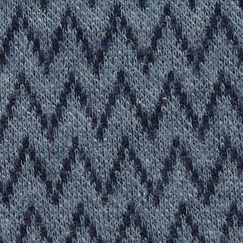 Blue Zigzag Jacquard, Poly-Cotton