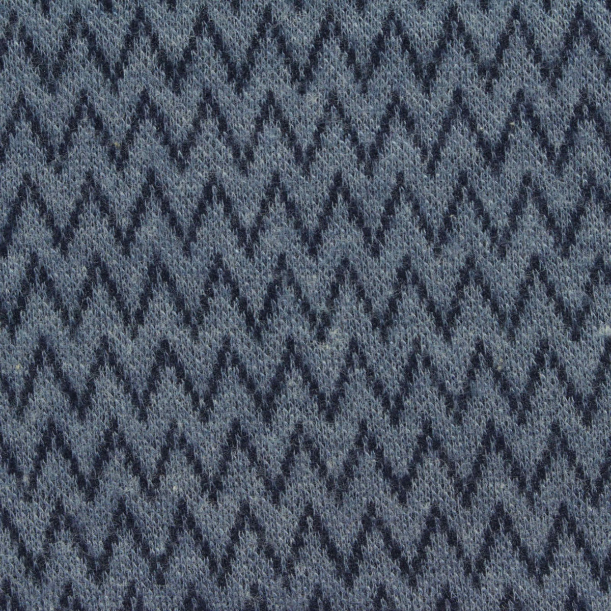 Blue Zigzag Jacquard, Poly-Cotton