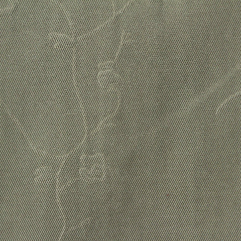 Olive Tone-on-Tone Floral Jacquard, Polyester