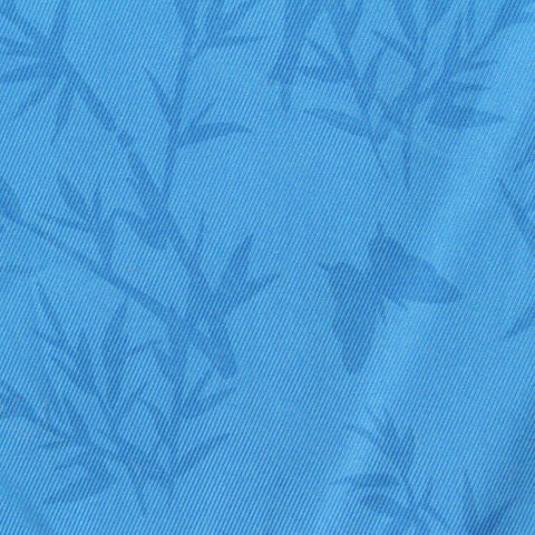 Blue Tone-on-Tone Leaf Jacquard, Polyester