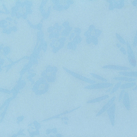 Light Blue Floral Jacquard, Polyester, 62 gsm